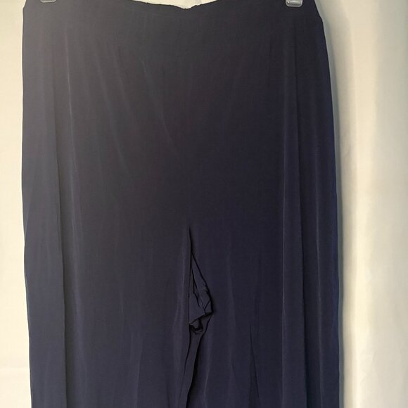 Susan Graver Navy Comfort Loose Leg Dress Pants Size- XL - Picture 2 of 2